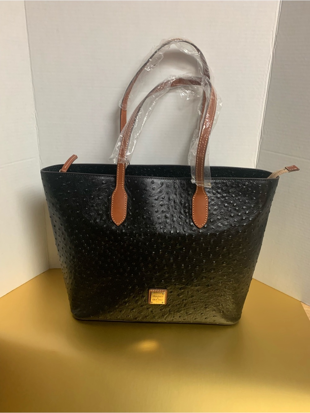 Dooney & Bourke Ostrich Embossed Leather Charleston Tote